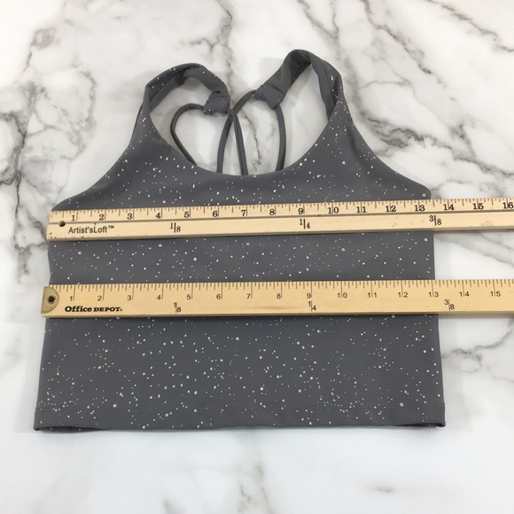 Beyond Yoga Gray Paint Splatter Leggings Tank Top Set Womens Small Gym Workout - Picture 7 of 16